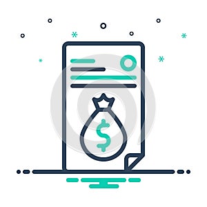 Mix icon for Fee, payment and emolument
