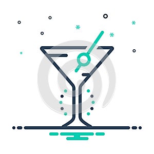 Mix icon for Gibson, alcohol and vermouth