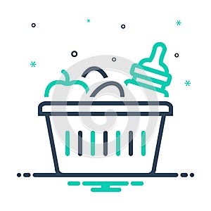 Mix icon for Hamper, baby and food