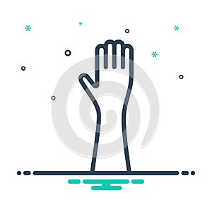 Mix icon for Hand, palm and gesture