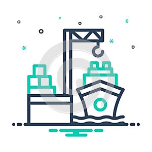 Mix icon for Harbor, port and dockyard
