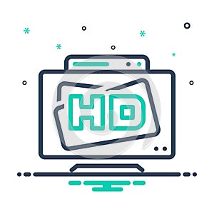 Mix icon for Hdtv, tv and technology