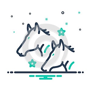 Mix icon for Horses, steed and equine