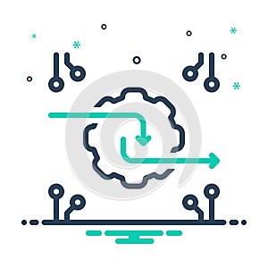 Mix icon for Input Output, input and technology