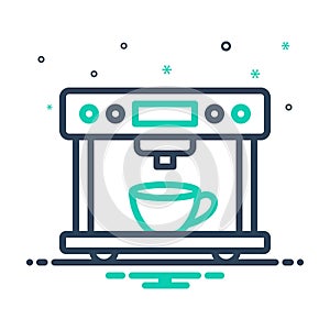 Mix icon for Instrumentation, appliance and coffee