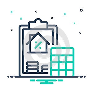 Mix icon for Interest, deposit and investment