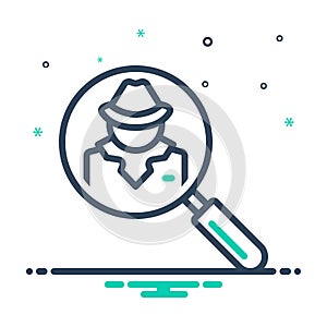 Mix icon for Investigators, detective and search