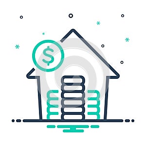 Mix icon for Investment, currency and finance