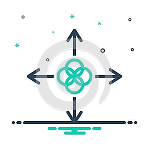 Mix icon for Join, arrow and direction