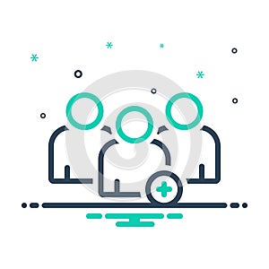 Mix icon for Join, attach and connect