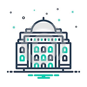 Mix icon for Legislature, assembly and capitol