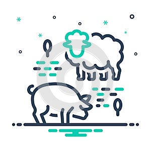 Mix icon for Livestock, animal and mammal