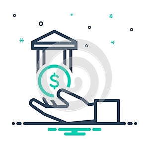 Mix icon for Loan, borrow and money