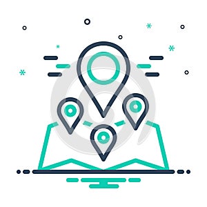 Mix icon for Locations, place and area