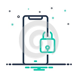 Mix icon for Locked, phone and protection