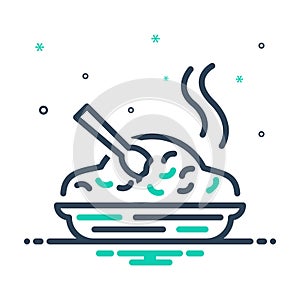 Mix icon for Meal, rice and food