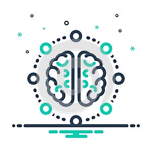 Mix icon for Mind share, thoughts and neurone