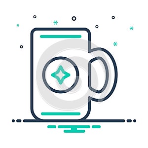 Mix icon for Mug, coffee and cup