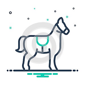 Mix icon for Mustang, steed and horse