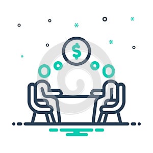 Mix icon for Negotiation, chat and dialogue