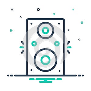 mix icon for Old Speaker, woofer and amplifier