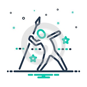 Mix icon for Olympic, javelin and throw