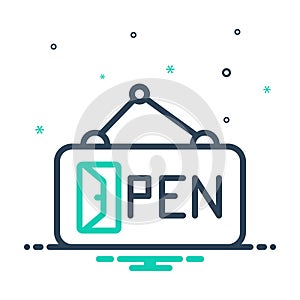 Mix icon for Open, unbuttoned and unclosed