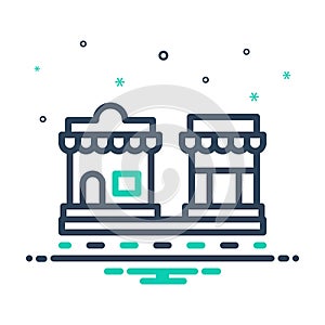 Mix icon for Outlets, market and marketplace