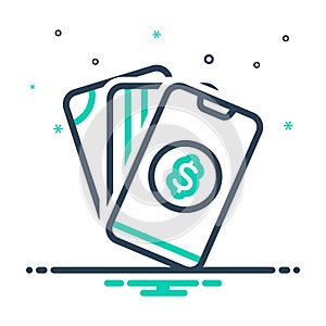 Mix icon for Payment, salary and pay