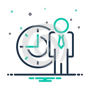 mix icon for People Time, management and delay