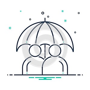 mix icon for Permanent life insurance, policy and long