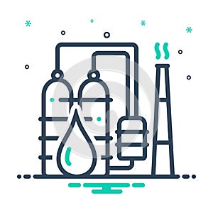 Mix icon for Petrochemical, refinery and industry