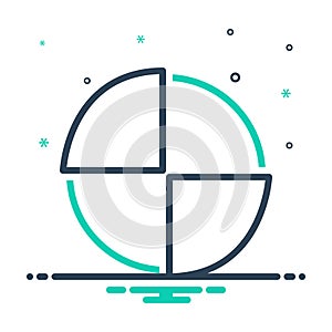 Mix icon for Piechart, diagram and blueprint