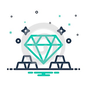 Mix icon for Precious, valuable and crystal