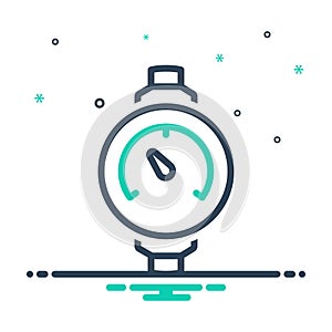 mix icon for Pressure Meter, manometer and ammeter