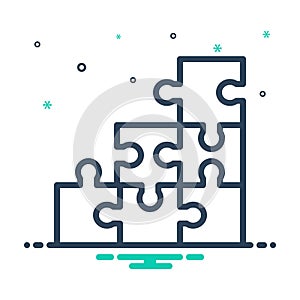 Mix icon for Puzzle, maze and game