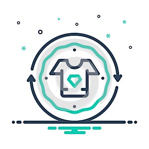 Mix icon for Rebranding, garment and fashion