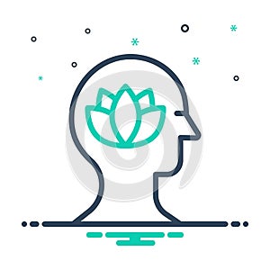 Mix icon for relax, yoga and meditate