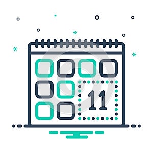 Mix icon for Remind, time and calendar