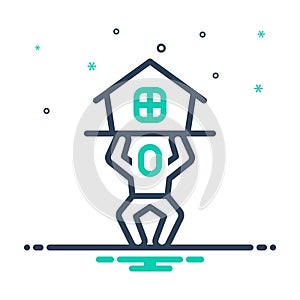 Mix icon for Responsibility, amenableness and house