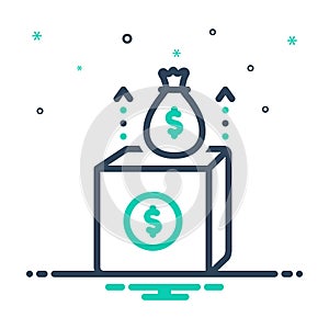 Mix icon for Revenue, income and proceeds