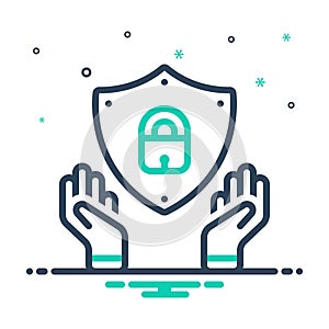 Mix icon for Secure, protected and insurance