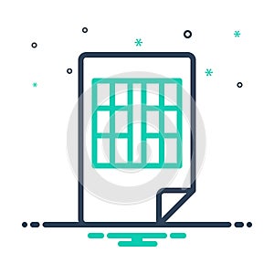 Mix icon for Sheets, document and note
