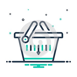 mix icon for Shopping Basket, merchandise and buying