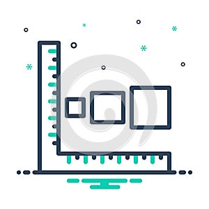 Mix icon for Sizes, figure and stucture