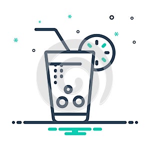 mix icon for Soft drink, coke and beverage