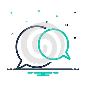 mix icon for Speech Bubble, talk and oration