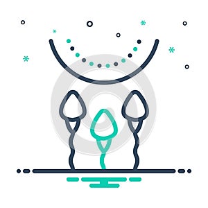 Mix icon for Sperm, spermatozoon and semen