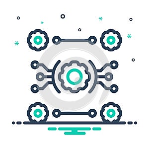 Mix icon for Synthesis, agglutination and circuit