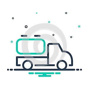 Mix icon for Tank Truck, fuel and transport